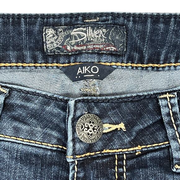 Silver Aiko Slim Bootcut Jeans Sz 29" Dark Wash Stretch Denim Western Rodeo - Picture 5 of 13
